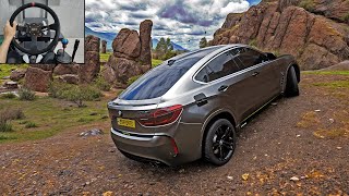 850HP BMW X6 M Offroading | Forza Horizon 5 Steering Wheel Gameplay screenshot 4