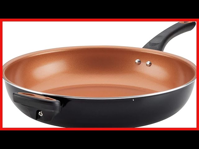 Farberware Glide Deep Nonstick Frying Pan / Fry Pan / Skillet with Helper  Handle - 12.5 Inch, Black