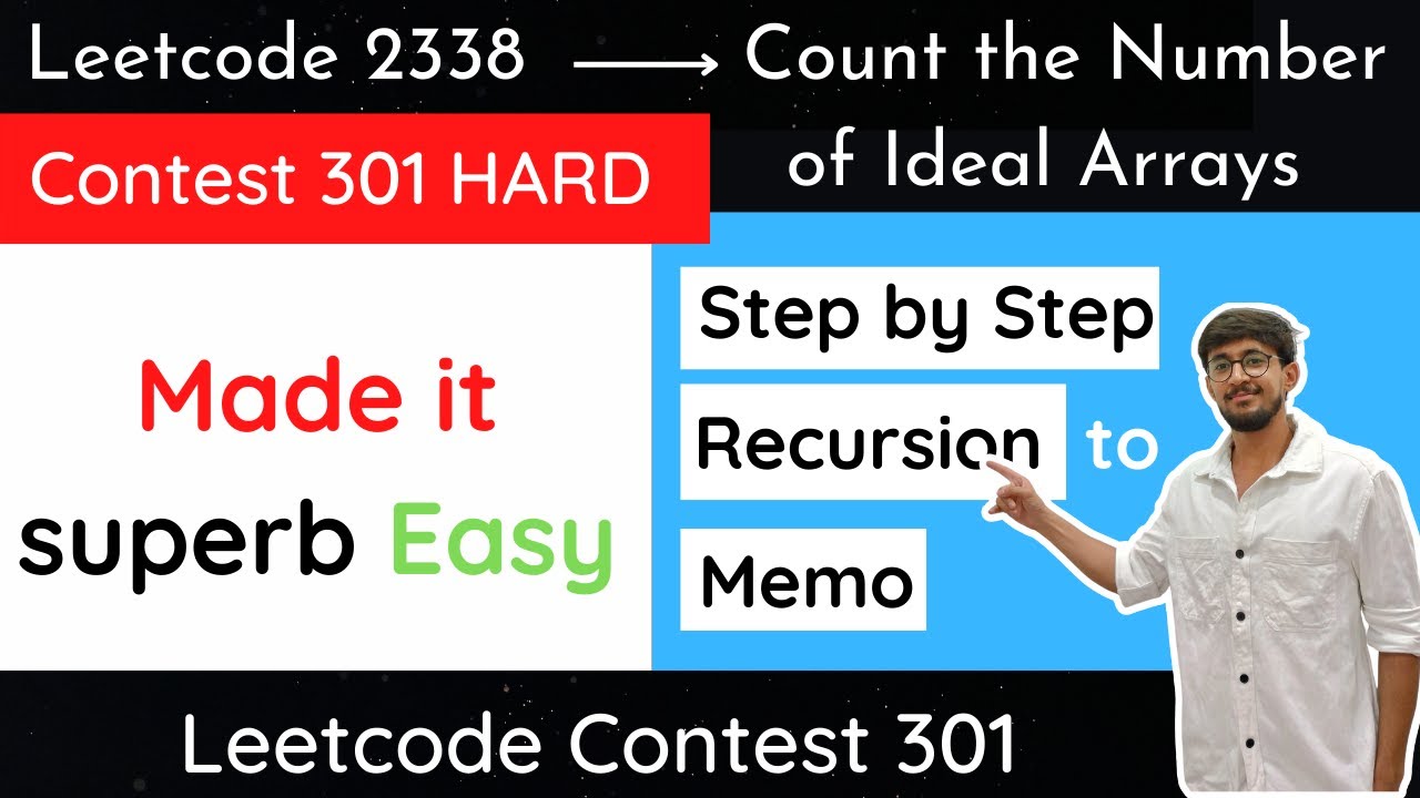 Leetcode 2338. Count the Number of Ideal Arrays | Hindi - YouTube