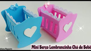 Mini Berço de EVA com Molde / Lembrancinha Chá de Bebê