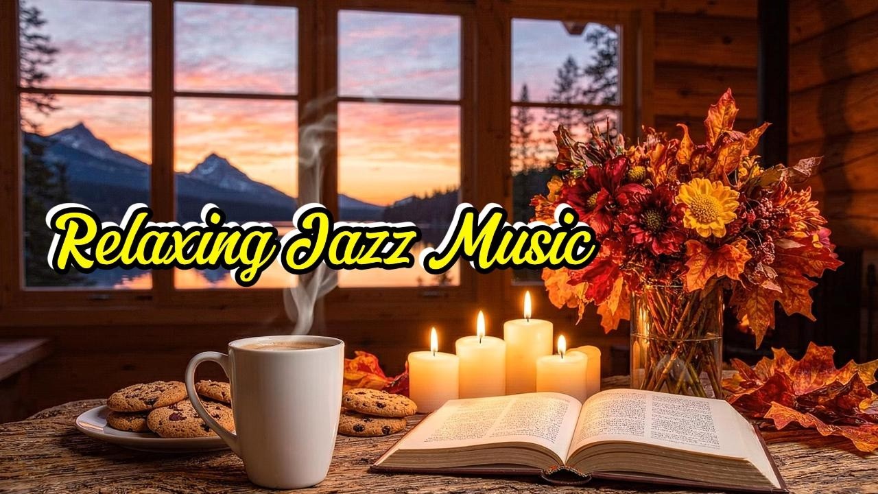 Relaxing Jazz Cafe | Sunset Background Music for Study, Focus ...