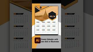 Create calendar in one click in Illustrator.#illustrator