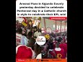 Arsenal Fans In Uganda Take Gifts To Church In Thanksgiving After Winning The EPL Title