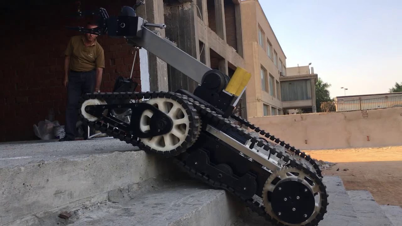 EOD robot stairs climbing test YouTube