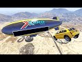 سباق الطيران المستحيل في لعبة جي تي أي 5 | GTA V Car Parkour Challenge