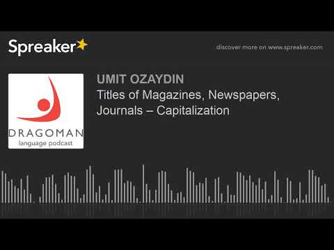 Video: Hoe Tijdschriften Te Kapitaliseren?