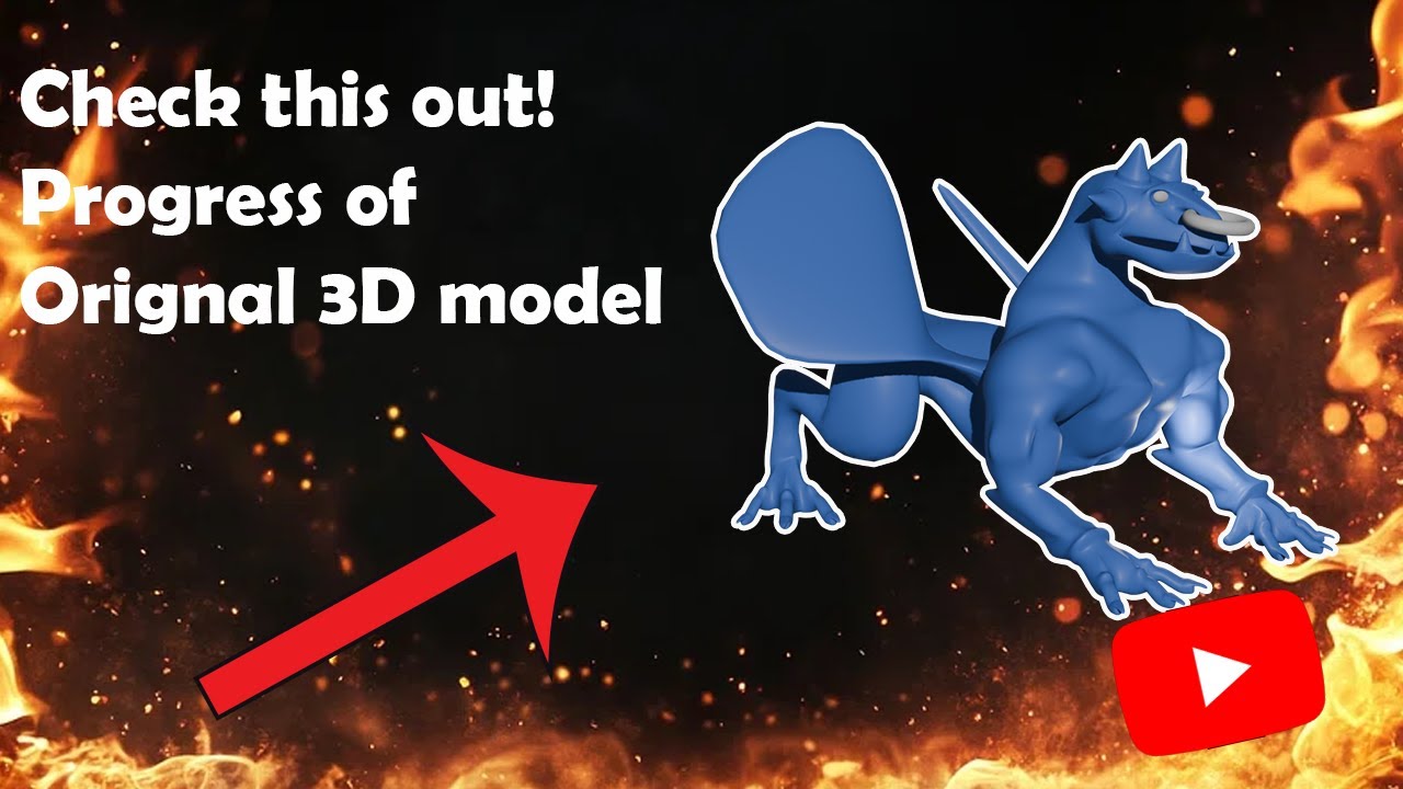 Blender original 3D model -  No sculpt - No AI - Beast - Progress #1