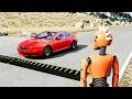 Massive Spike Strip Pileup Car Crashes 157 BeamNG 