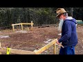 Preparing and Pouring the Pier Footings - Dovetail Log Cabin Build (Ep 10)
