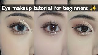 Beautiful fusion of Douyin and korean eye makeup tutorial for beginners ✨