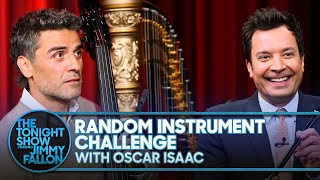 Random Instrument Challenge with Oscar Isaac | The Tonight Show Starring Jimmy Fallon