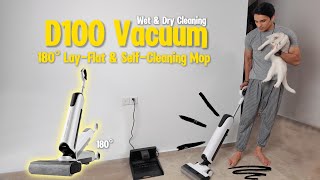 Uwant D100 Wet & Dry Vacuum in Action: Real Experience, 180º Lay-Flat Self-Cleaning Mop