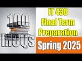 IT430 Finalterm Preparation 2025 | IT430 Finalterm Preparation Spring 2025 | 100 MCQs | VU Scholar
