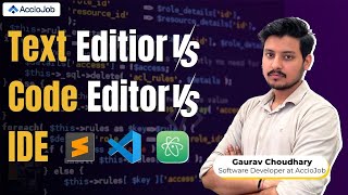 Difference between Text Editor, Code Editor and IDE Profile
