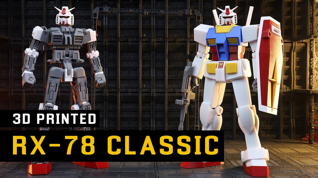 3D-PRIN太郎品 3D PRINTED RX78 CLASSIC - YouTube