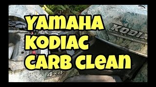 Yamaha Kodiak carb clean