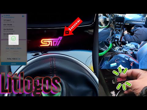 Litlogos Custom RGBW Shifter Trim Logo for the 15-21 Wrxsti(unboxing and installation)APP CONTROLLED