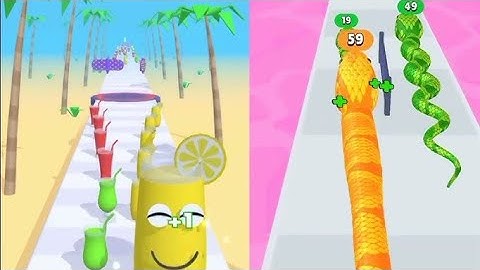 Snake Run Race 🐍 VS Juice Run 🧃 |🥳🥳😱😱🎮🎮 Ultimate Running Challenge! | Fusebox