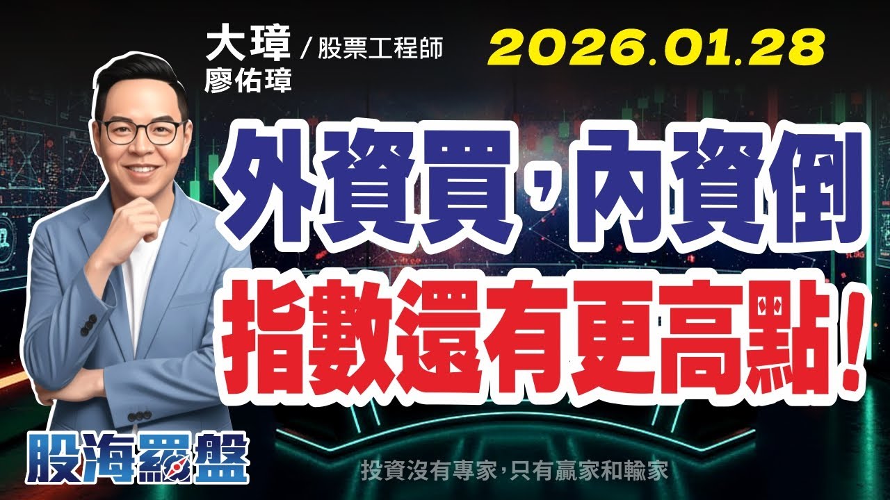 20260128 廖佑璋 | 股票工程師《股海羅盤》EP487【外資買內資倒 指數還有更高點！】服務諮詢專線（04）2291-4915 ...