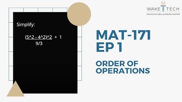 MAT 171  EP 1  Order of Operations