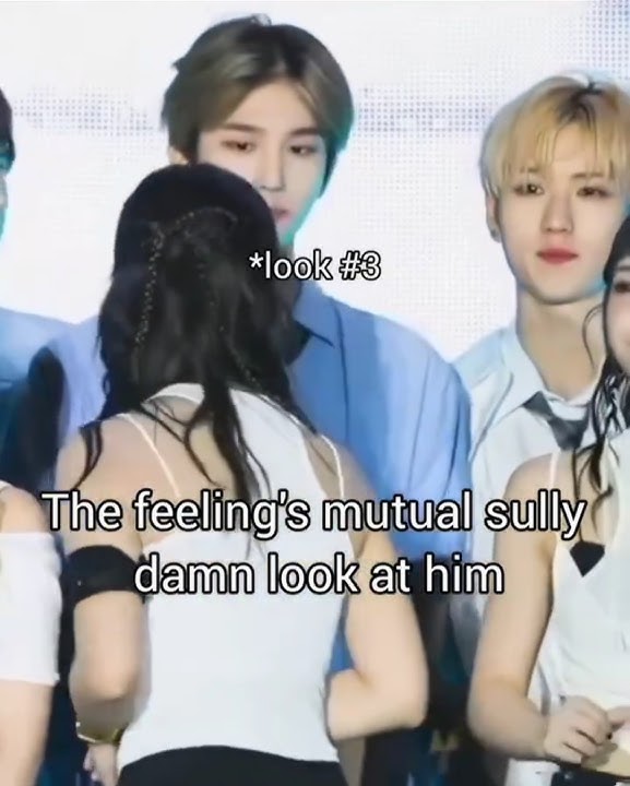 The way she was looking at him is so cute #sullyoon #nmixx #baekseung #epex #kpop