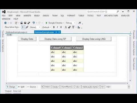 ASP.Net GridView Control Example