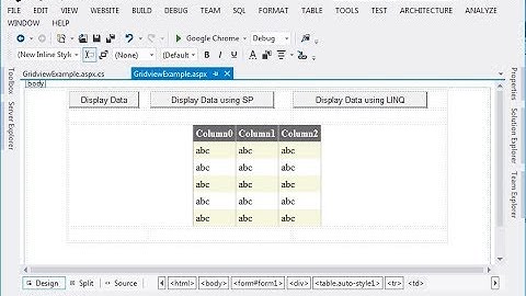 ASP.Net GridView Control Example