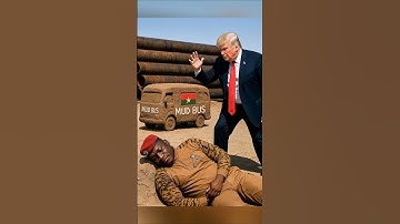 Trump Fun with Mud Bus of Ibrahim Traore in Burkina Faso🇧🇫 Gold Mining Political Stairs 😂 #comedy