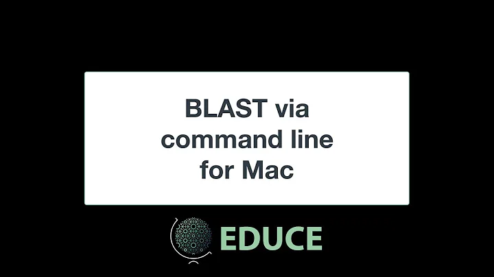 Command line BLAST (Mac)