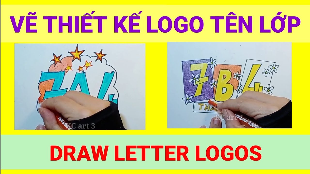 Thiết kế Logo Tên Lớp - 7a4, 7b4 - LOGO DẠNG CHỮ | Draw Letter ...