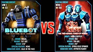 Real Steel WRB FINAL Bluebot VS Twin Cities (Champion) NEW Robot updating (Живая Сталь)