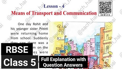 RBSE Class 5 Evs lesson 4 means of transport and communication explanation in hindi with answers