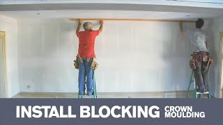 Add Blocking for Easy Crown Molding Installation