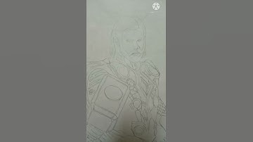 How to Draw a Thor tutorial with colour | Thor Outline tutorial | Draw of ⚡Thor Chris Hemsworth ⚡