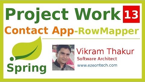 13-Spring MVC - Project Work - RowMapper Object (Contact App) - By eZeon