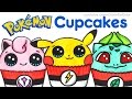 Art CHALLENGE- How to Draw + Color Pokemon as CUPCAKES -Pikachu Bulbasaur Jigglypuff