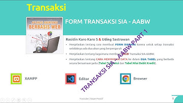Aplikasi Akuntansi Berbasis WEB dengan CodeIgniter 4#11 TRANSAKSI SIA-AABW Part 1