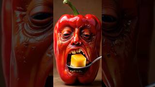 Zoombie Capsicum Eating Mango 🧟😱🌶️🥭#asmr #mukbang #eating #food #satisfying