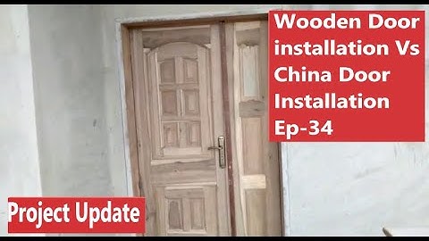 Building in Ghana | wooden door installation | Ep-34 #buildinginghana, #ghana,#bright&Clara