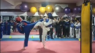 التايكواندو مبارزة رقم 2 مع البطلة هناء نادي انيرجي برشيد.Taekwondo Coombat