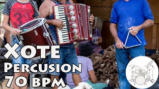 Play along Drums | Xote Beat 70 bpm