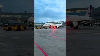 Ural Airlines A320 On The Ramp At Dusk