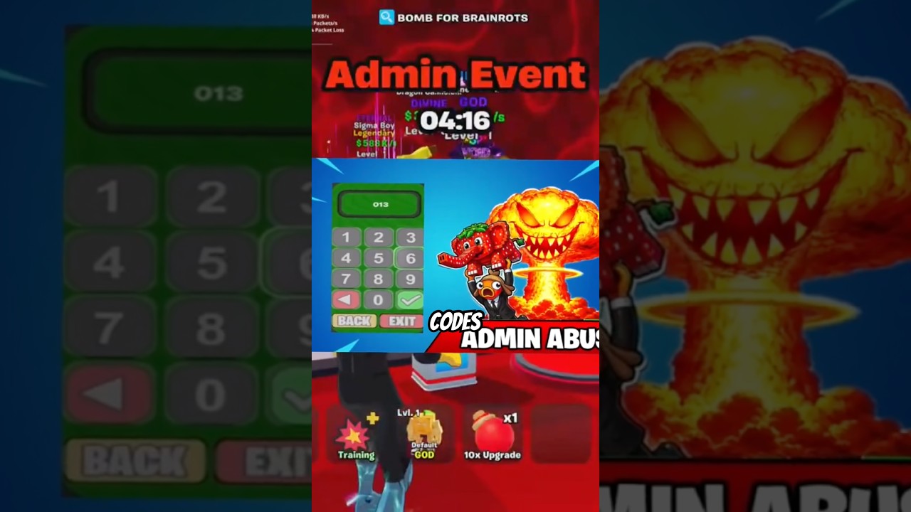 TODAY ADMIN ABUSE CODES BOMB FOR BRAINROTS #fortnite - YouTube