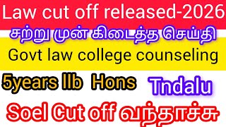 School of Excellence in Law Cut-Off 2026–27 Out Now at TNDALU