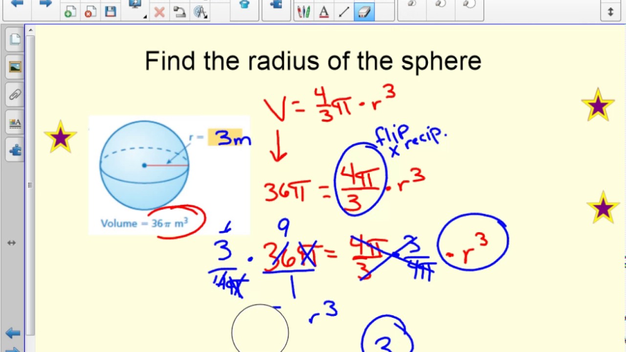 8 3 Finding Radius Of A Sphere YouTube 8 3 Finding Radius Of A Sphere YouTube