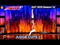 Duo Fusion acrobats couple JAW DROPPING | America&#39;s Got Talent 2019 Judge Cuts