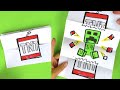 Bang TNT Creeper - Minecraft - How to draw Folding Surprise