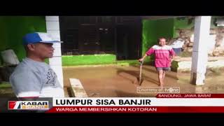 Banjir Sisakan Lumpur Tebal di Kabupaten Bandung