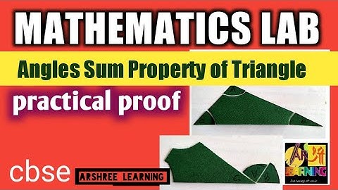 Mathematics Lab Practical Triangles Interior & Exterior  Angles Sum Property  Class 7cbse