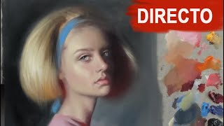 Directo - Pintando retrato al oleo